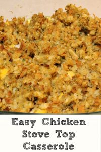 Easy Stove Top Casserole with Weight Watcher Break down is the perfect weeknight casserole to make your family! Full of all the best comfort fall foods!