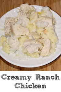 This creamy ranch chicken with only five ingredients is the perfect easy frugal to make for your family on the go! Plus the kids even love it!