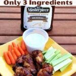 Grilled BBQ Wings with carrots, celery, and ranch