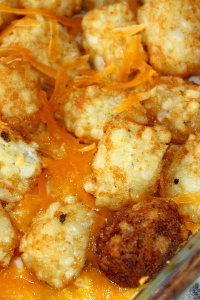 This Tater Tot Casserole Recipe is the perfect frugal easy weeknight recipe that everyone will love plus you can slip in vegetables in it as well!