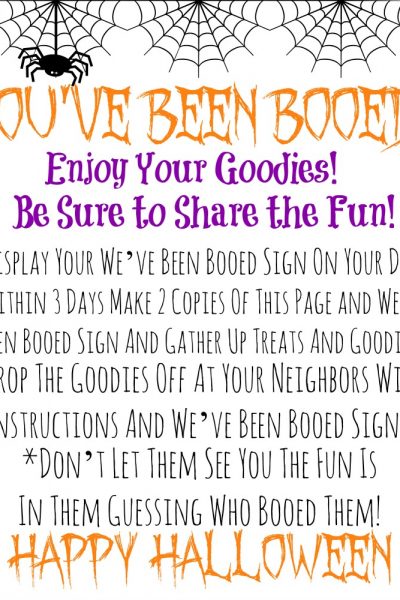 Free You've Been Booed Printable