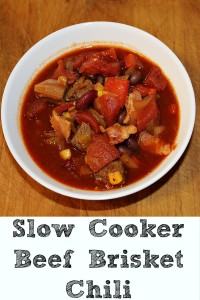 This slow cooker beef brisket chili is the perfect way to use your leftover smoke beef brisket!! This hit the spot and was a hit!