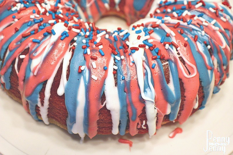 This Firework Bundt Cake Recipe is sure to make your Fourth of July celebration amazing! It was so easy to make perfect for any holiday occasion too!