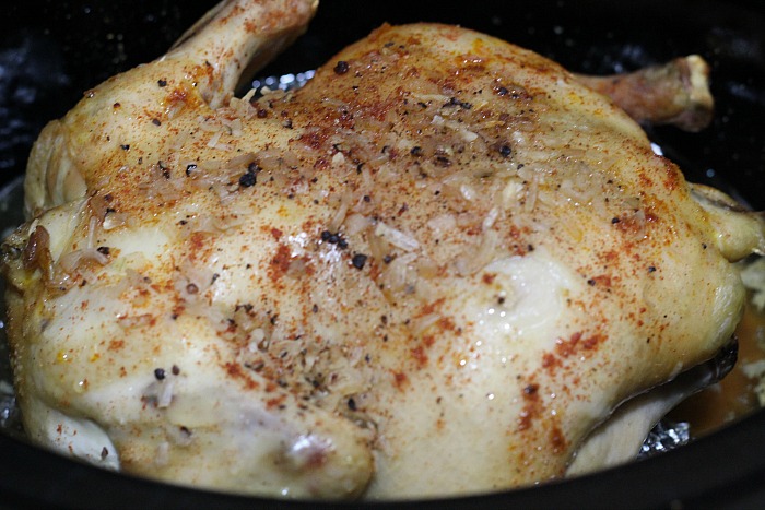 Cooked Whole Chicken in Crockpot 