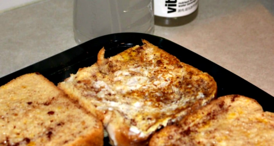 French toast Cooking on a griddle
