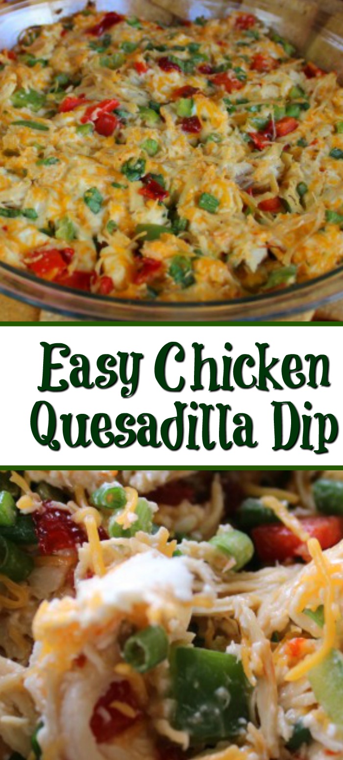This Easy Quesadilla Dip is sure to be a hit with any tailgating get-together you host! Plus it takes less than five minutes to make up as well!