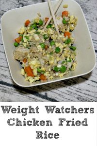 Weight Watchers Chicken Fried Rice is a great dinner and one that my kids love to eat!! Be sure to check out this easy to create protein heave meal!
