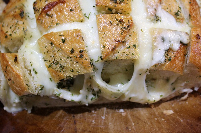 Pull Apart Cheesy Garlic Bread out of the oven