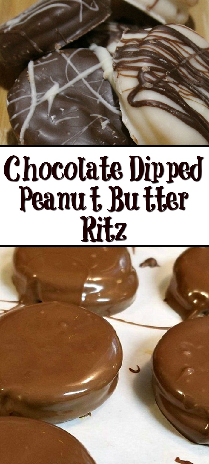 These Chocolate Dipped Peanut Butter Ritz are perfect to make. They make great gifts for friends and neighbors, plus they are perfect at potlucks!