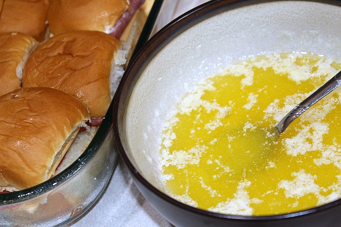Hawaiian Sliders before pouring over melted butter