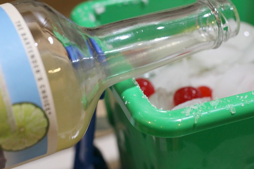 margarita mix in a bucket