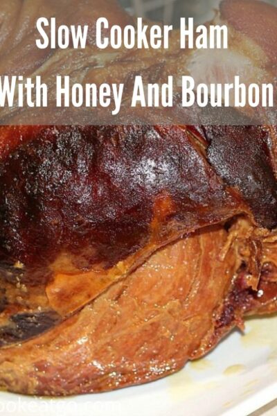 This Slow Cooker Ham With Honey And Bourbon is a great twist on a dish for Christmas, Easter, and Thanksgiving! The perfect flavor for ham!