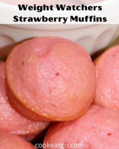 These Weight Watchers Strawberry Muffins are perfect to make for a light treat! Plus the pink color makes them so much fun for kids to eat!