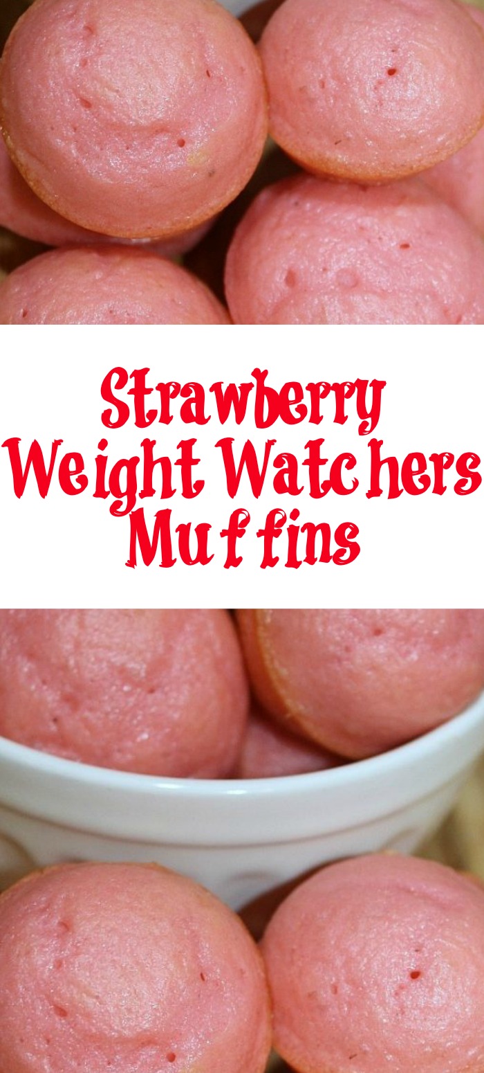 These Weight Watchers Strawberry Muffins are perfect to make for a light treat! Plus the pink color makes them so much fun for kids to eat!