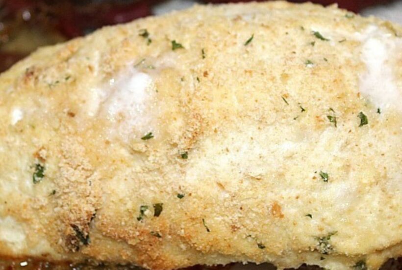 Chicken Parmesan Cooked In Casserole Dish