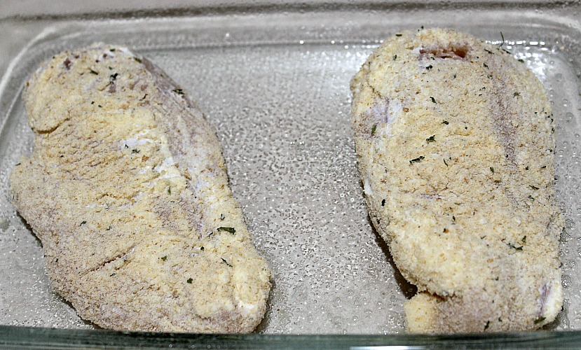 Breaded Chicken Parmesan Breasts Before Baking