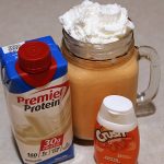 This Orange Creamsicle Protein Shake Recipe is the perfect way to satisfy a sweet tooth! Plus only three ingredients to stay on track!