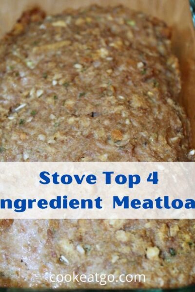 Super easy Stovetop 4 Ingredient Meatloaf is a hit with the family and it's low WW Smart points. Perfect weeknight dinner casserole. This is only 3 Smart Points on the My WW Blue and My WW Purple plan.