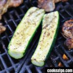 Grilled Zucchini on a gas grill cooking