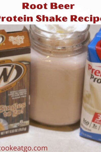 This Root Beer Protein Shake Recipe is the perfect way to satisfy a sweet tooth! Plus only three ingredients to stay on track!