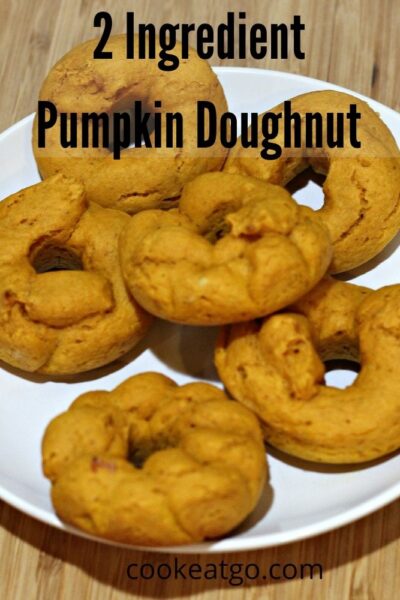 This 2 Ingredient Pumpkin Doughnut Recipe is so easy to make and also is low Weight Watchers Freestyle Smartpoints! Mix together and then bake!