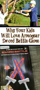 This Armogear Sword Battle Game is the perfect way to get your kids active and using their imagination! With lights and sounds, the battle is fun!