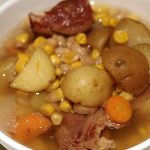 This Crock Pot Ham and Bean Soup Recipe is perfect to use up leftover holiday ham and the bone! Allow to slow cook for flavor and enjoy!
