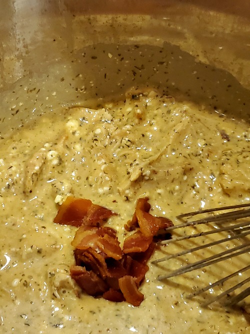 Instant pot crack chicken sauce with bacon in it 