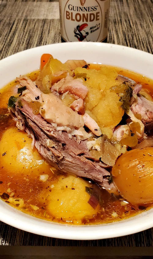 Guinness Crock Pot Pork Roast And Vegetables is perfect for St Patricks day or an Irish twist on a favorite dinner!! Using Guinness Blonde Ale adds flavor! 