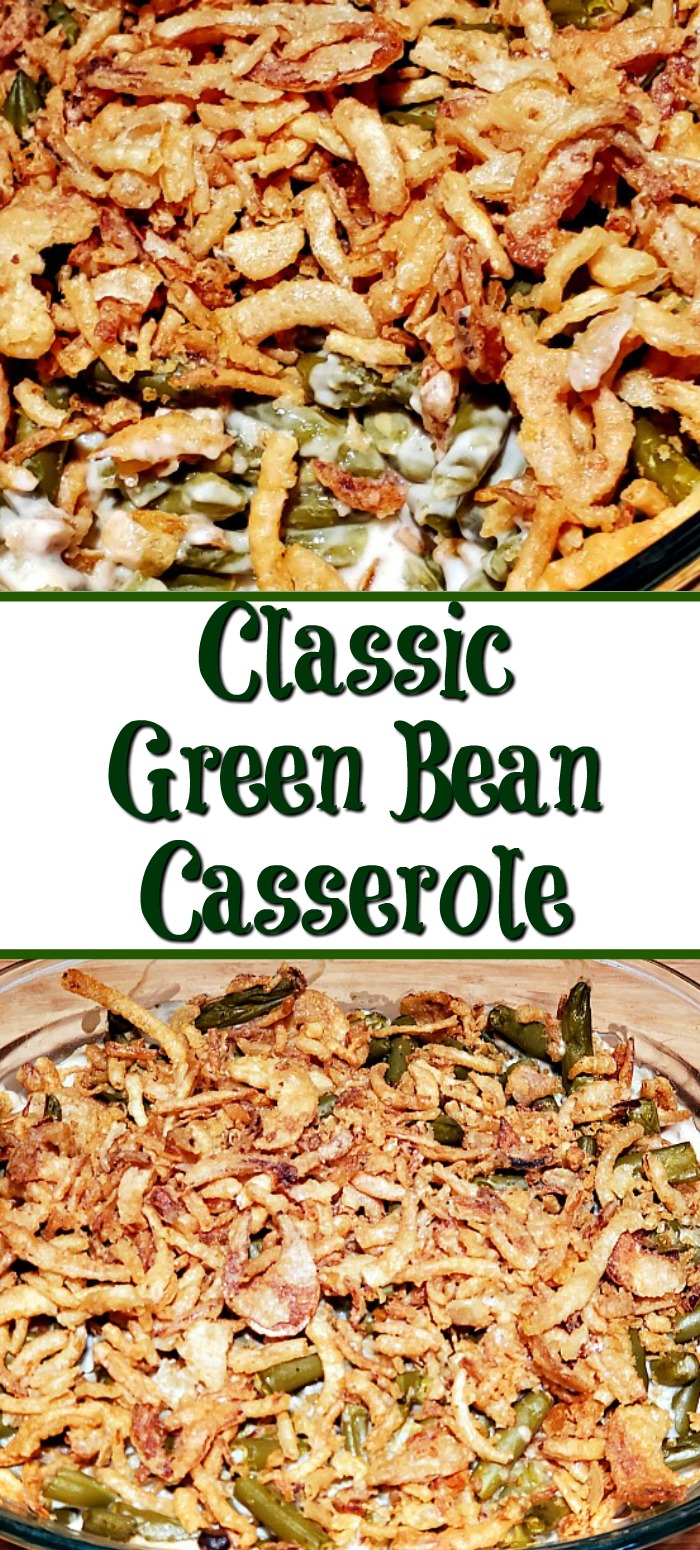 Green Bean Casserole Recipe is perfect for any holiday dinners! Plus it is so easy and made from pantry staples as well! No prep work just mix and bake!