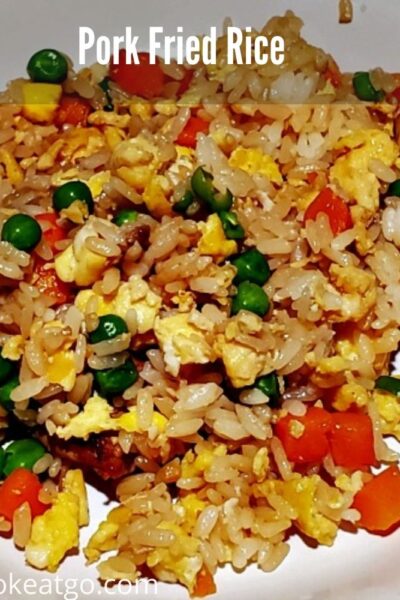 This Pork Fried Rice is so easy to make for a quick weeknight dinner full of protein and veggies! Better than takeout!