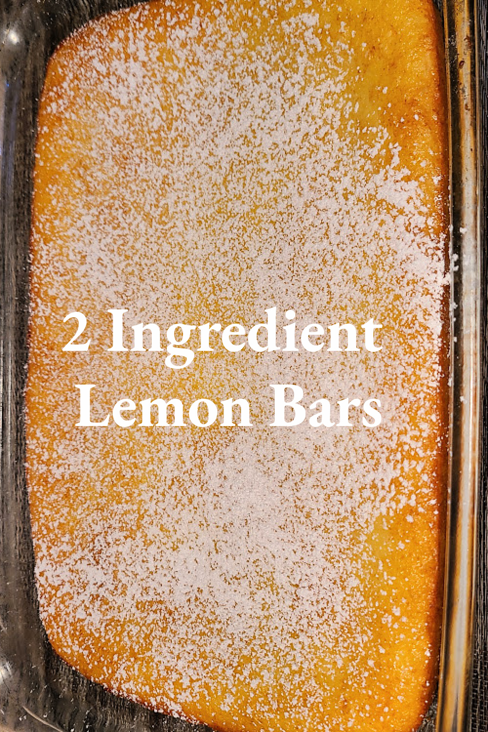 This easy 2 Ingredient Lemon Bars Recipe uses just a lemon pie filling and angel food cake mix! Top with a bit of powdered sugar and serve! These are easy to make for a brunch or a potluck as well!! No need to measure or use eggs to make!