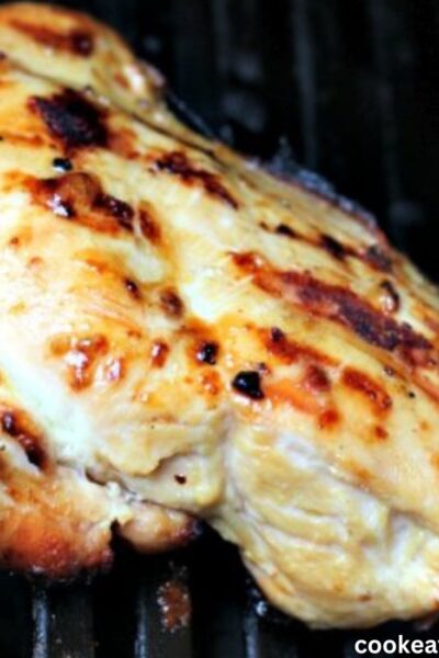 Grilled Garlic Chicken Cooked On Grill