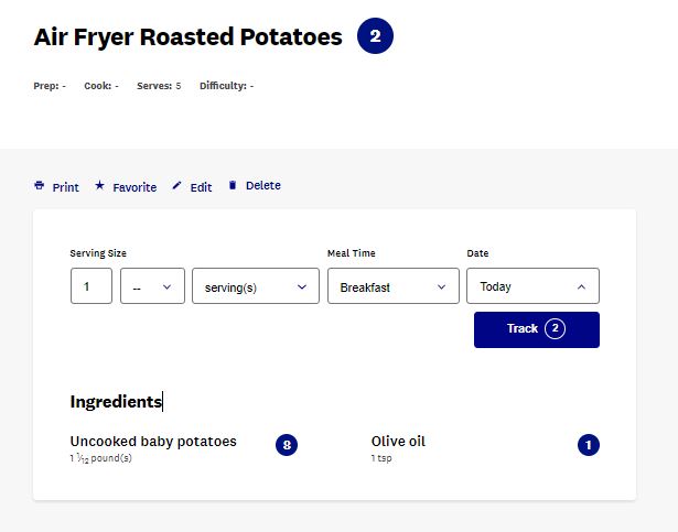 Weight Watchers Points Breakdown for Air Fryer Roasted Potatoes