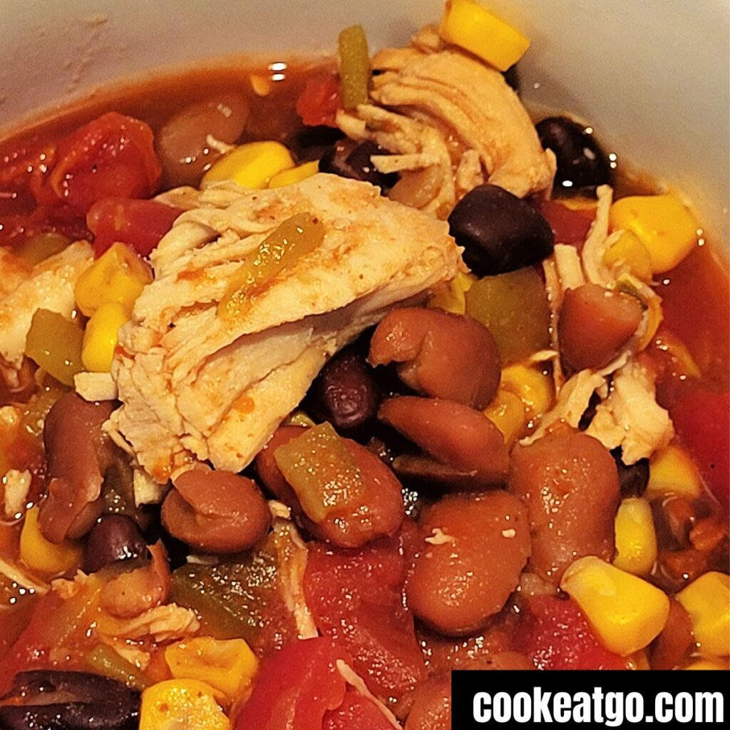 Slow Cooker Turkey Taco Soup in a bowl