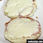 Weight Watchers English Muffin Pizzas served on a white plate