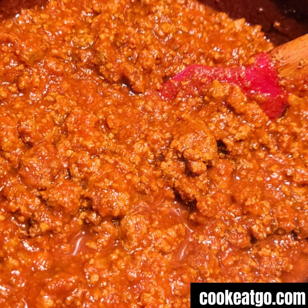 Crockpot sloppy joes cooked in a crockpot