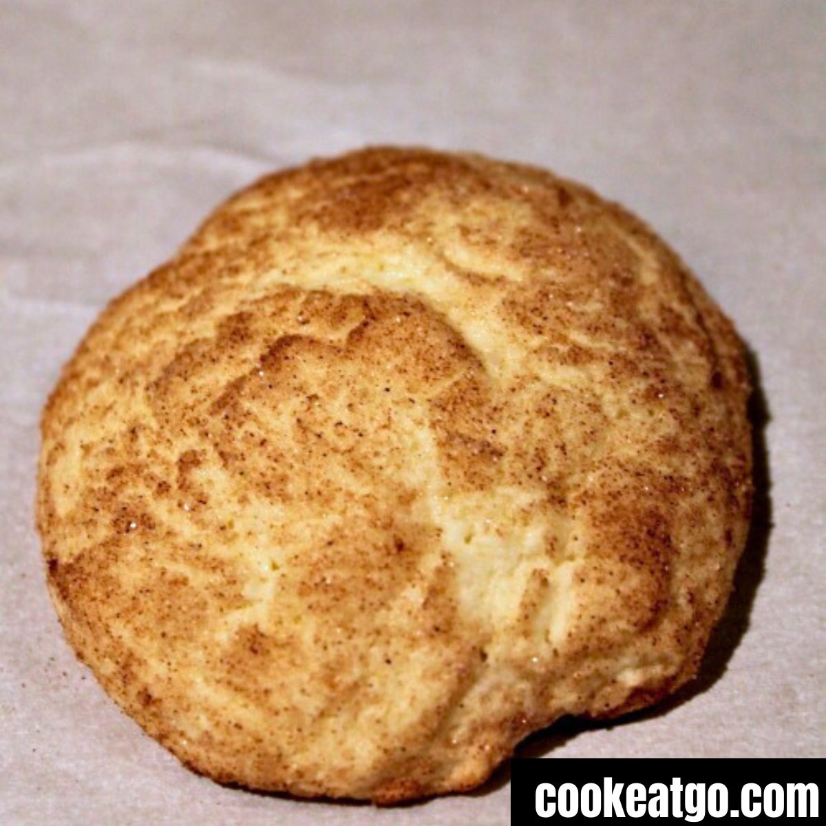 Snicker Doodle Cake Mix Cookie on a wax paper