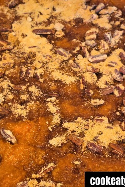 Baked Sweet Potato Casserole In Pyrex pan