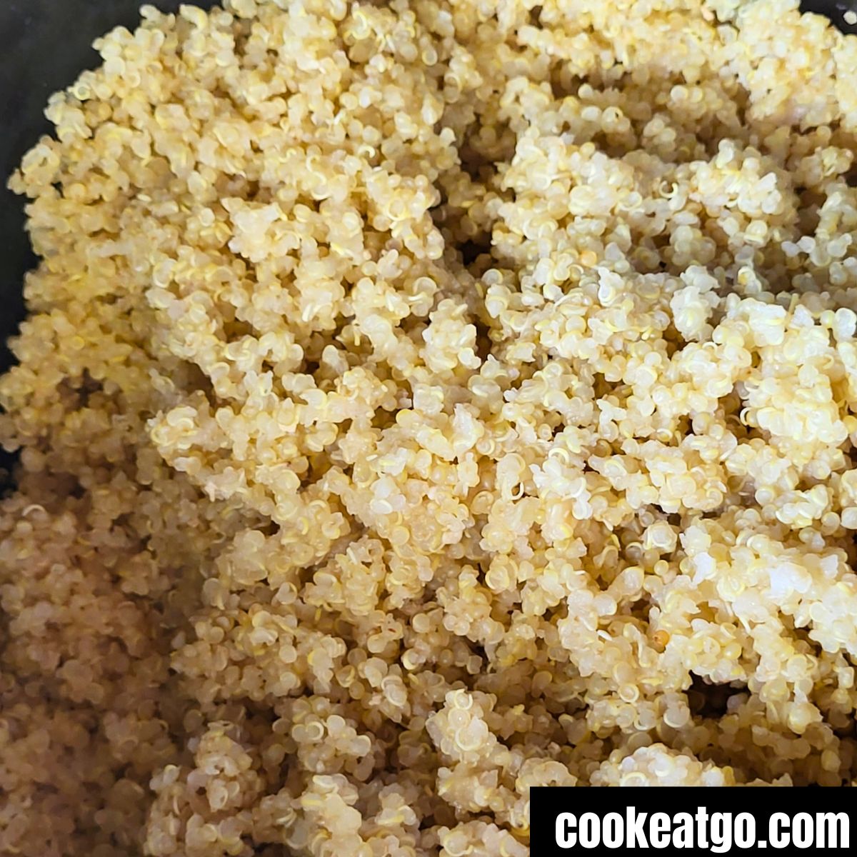 Slow cooker quinoa cooking in a slow cooker