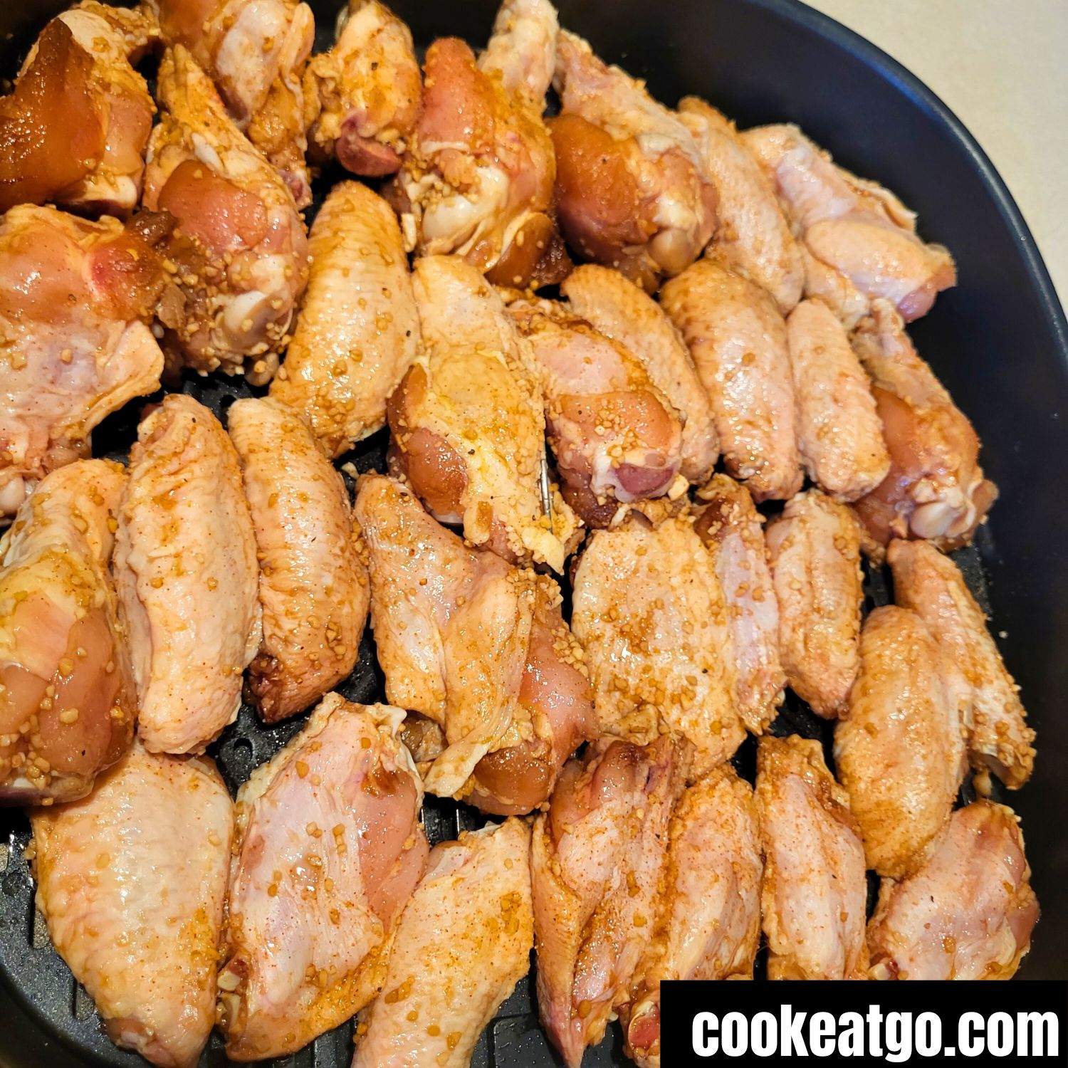32 Marinated Chicken wings and drummettes in Typhur Air Fryer Dome Basket