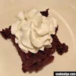 Black bean brownies with whipped topping