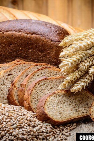 bread and grains in an arrangement