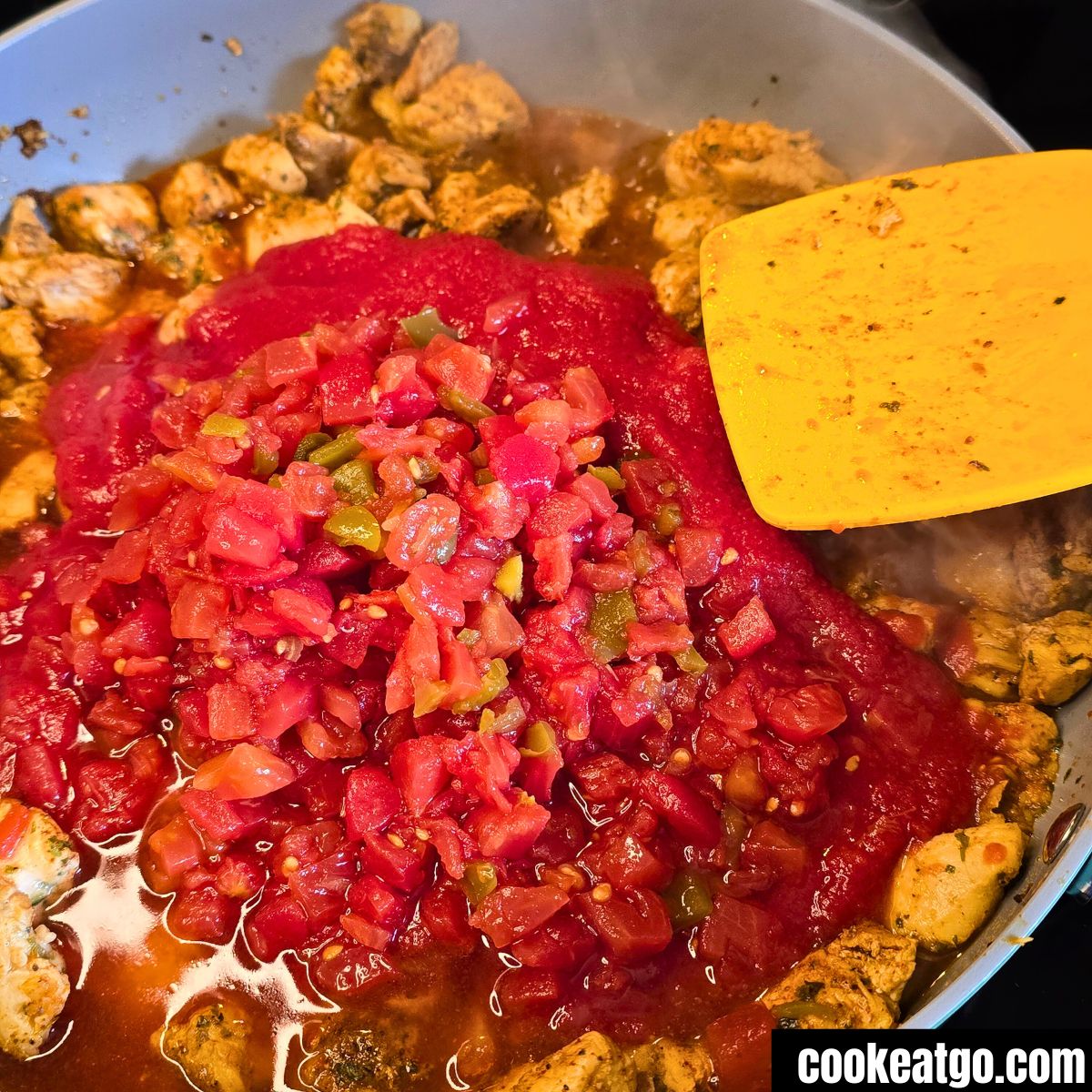 Rotel Cooked High Protein Chicken Pasta - Cook Eat Go